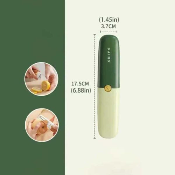 2 In 1 Fruit Cutting Knife and Peeler Stainless Steel - Image 5