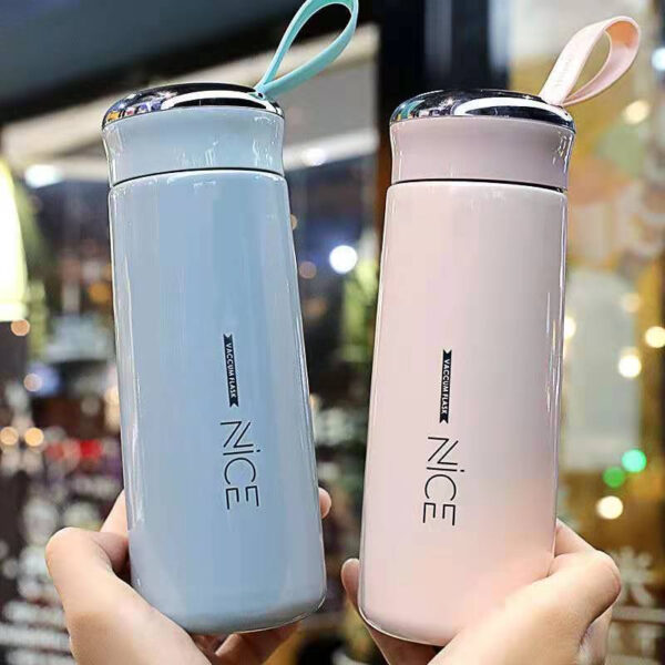 Nice Glass Water Bottles Natural BPA Free Eco Friendly Reusable Refillable Water Glass Water Bottles Wide Mouth Liquid Storage Leak Proof Caps Perfect For Travel and Storing Beverages Juice Smoothies Tea 450ml Multicolor - Image 4