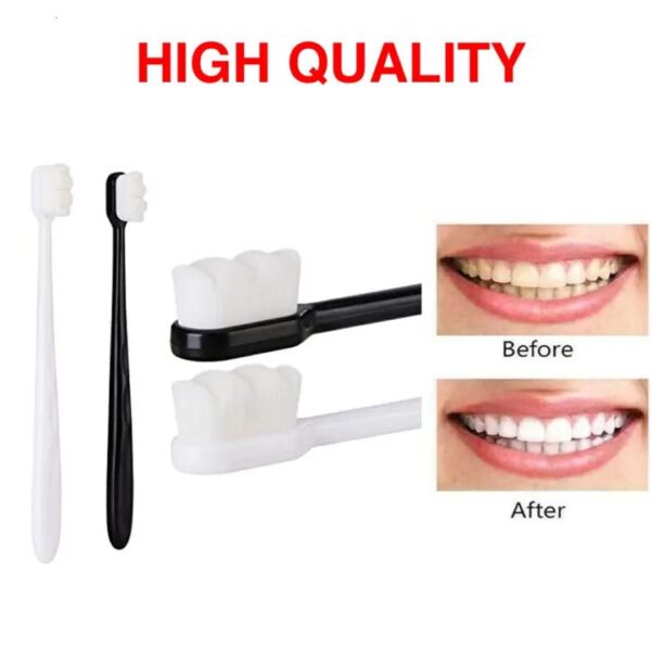 Bristle Micro Nano Toothbrush for Sensitive Teeth and Gums Care Extra Soft Silko Toothbrush for Adults and People with Braces