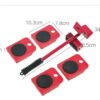 Furniture Lifter Easy to Move Slider 5 Piece Mobile Tool Set, Heavy Furniture Appliance Moving and Lifting System - Maximum Load Weight 4 Wheeled Mover Roller 1 Wheel Bar Hand Tools Set - Image 7