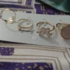 Antique Plated Artificial Stones Rings Set - Image 4