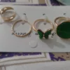 Antique Plated Artificial Stones Rings Set - Image 5
