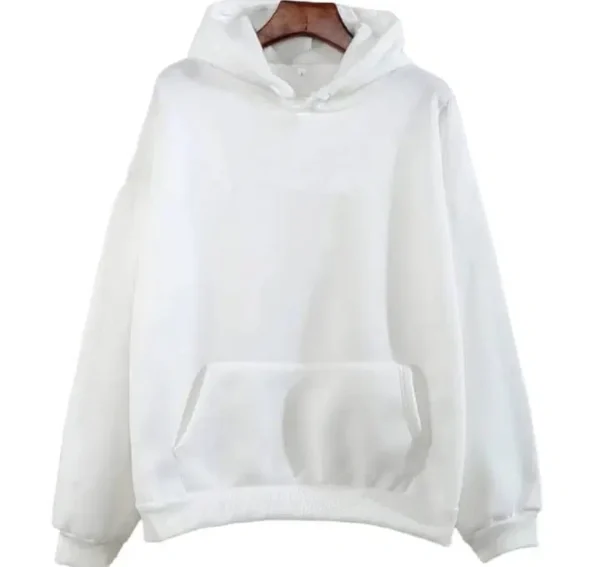 Men's Graphic Sublimation Hoodie - 1 Pc White Polyester Hooded Neck