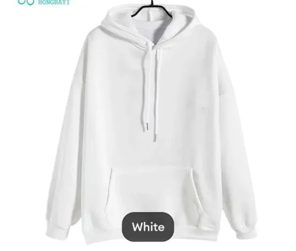 Men's Graphic Sublimation Hoodie - 1 Pc White Polyester Hooded Neck - Image 2