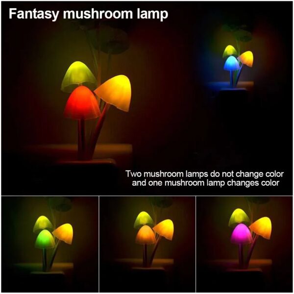 Mushroom Wall Light-control Sensor Night Light Induction Dream Fung Mushroom Lamp Home Bedroom Decoration - Image 4